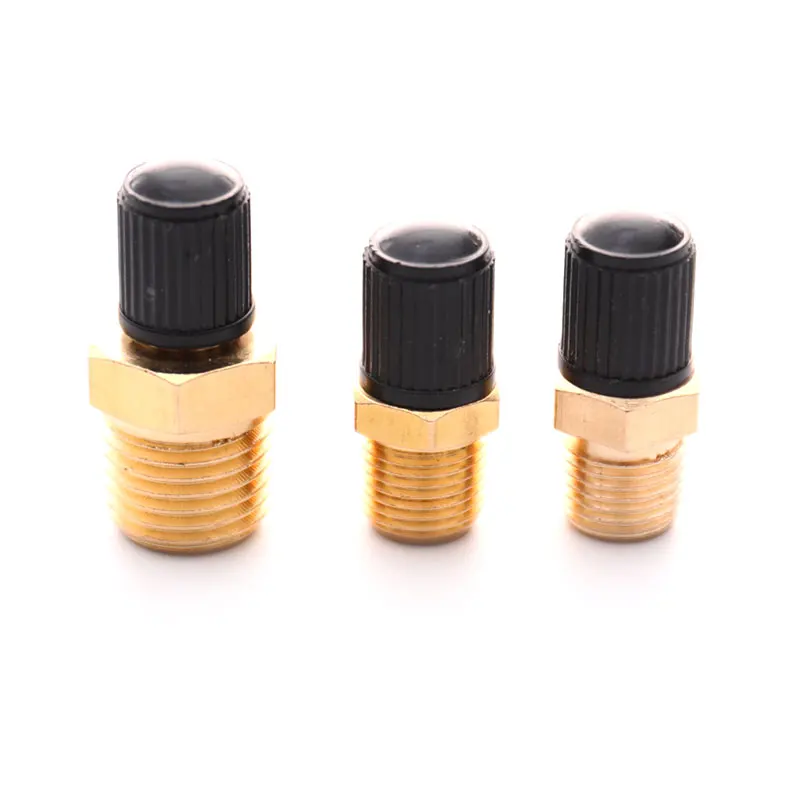 2Pcs M10/1/8\'\'/1/4\'\' NPT MPT Brass Air Compressor Tank Fill Valve Double Head