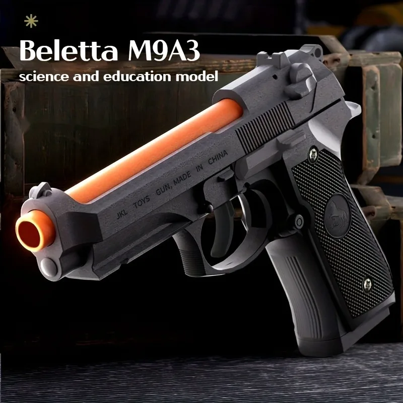Beretta-pistola de juguete de balas blandas 92F, carcasa de pistola de lanzamiento continuo, soplado, juegos de tiro para deportes al aire libre