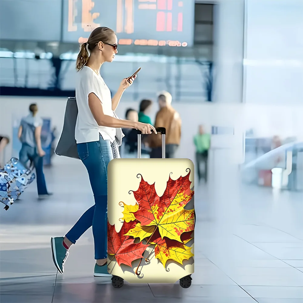 1pc Maple Leaf Luggage Cover. Fits suitcases from 18 to 32 inches; effectively protects your luggage