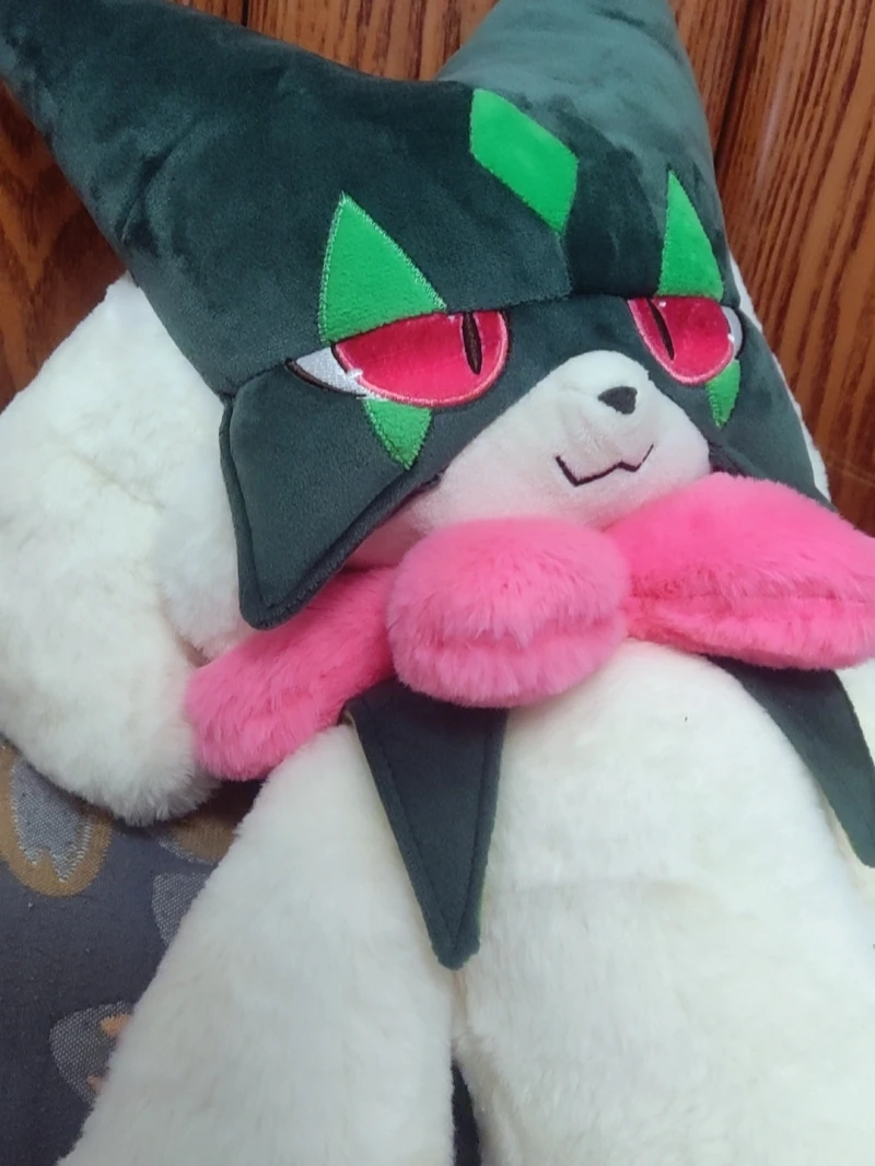 Pokemon Meowscarada 80cm Crystal Velvet Version Plush Doll Throw Pillow Room Decoration Anime Peripheral Birthday Xmas Gifts