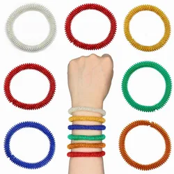 2Pcs Spring Steels Ring Bracelet Decoration Meridian Activity Spring Gold Silver Wrist Massage Spring Decompression Toys