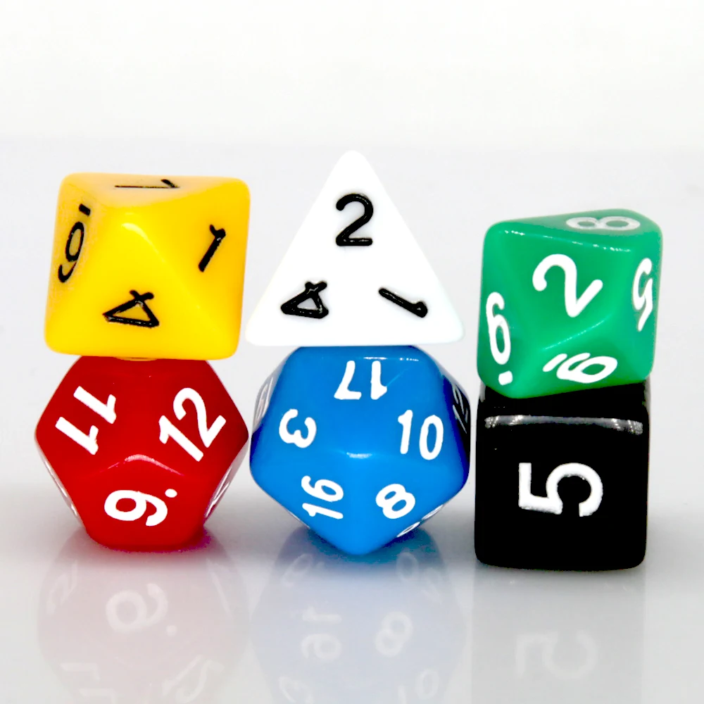 مجموعة نرد جميلة نرد DND جودة عالية ألوان مختلفة لمسة نهائية مثالية لملحقات ألعاب لوحة DND RPG Dados