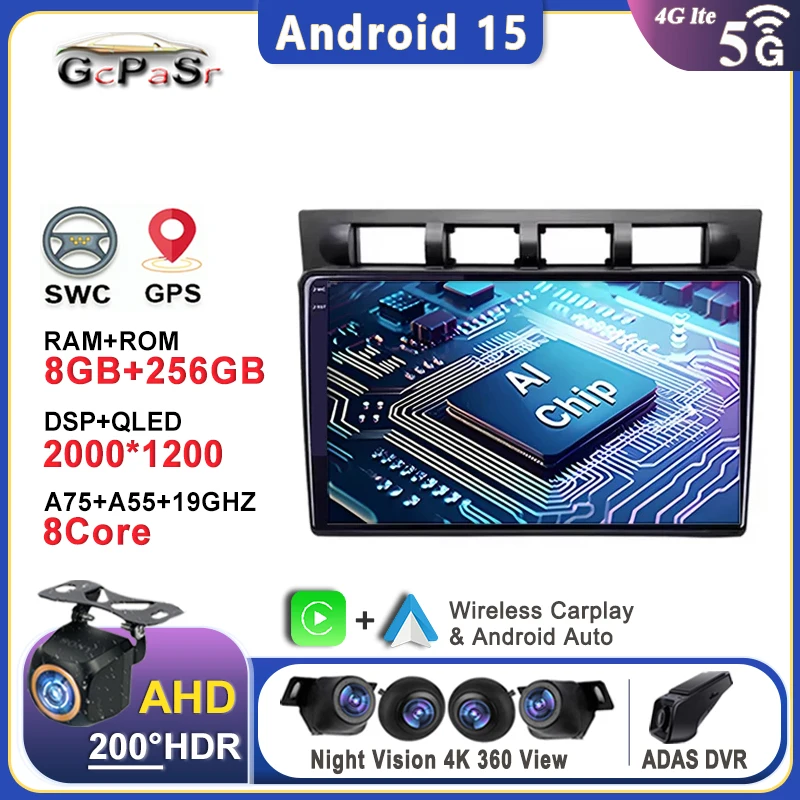 

Android 15 Carplay Car Multimedia For Kia Morning Picanto 2004-2007 Radio Stereo WIFI GPS Navigation Head Unit Autoradio Auto