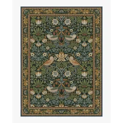 Vintage Traditional Oriental Floral Medallion Blue Area Rug Ethnic Style Living Room Large Area Rug Home Bedroom Decorative Rug