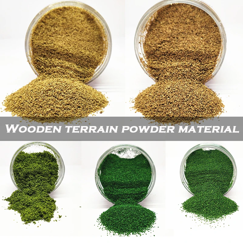 Simulation Wooden Terrain Powder Materials 185ML For HO Train Railway/Building/Military Sand Table Scene Layout