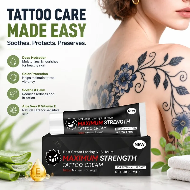 Tattoo Soothing Gel Mild Purification Hydrating Nourishing Body Skin Care Ointment Gentle Surface Calming Lotion Post Tattoo