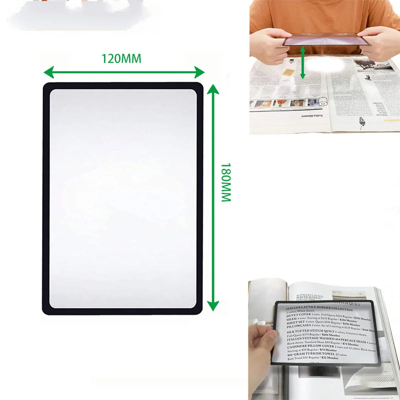 A5 Business Card Magnifier Thin Reading Portable 180X120Mm Large Size Transparent Pvc Magnifier