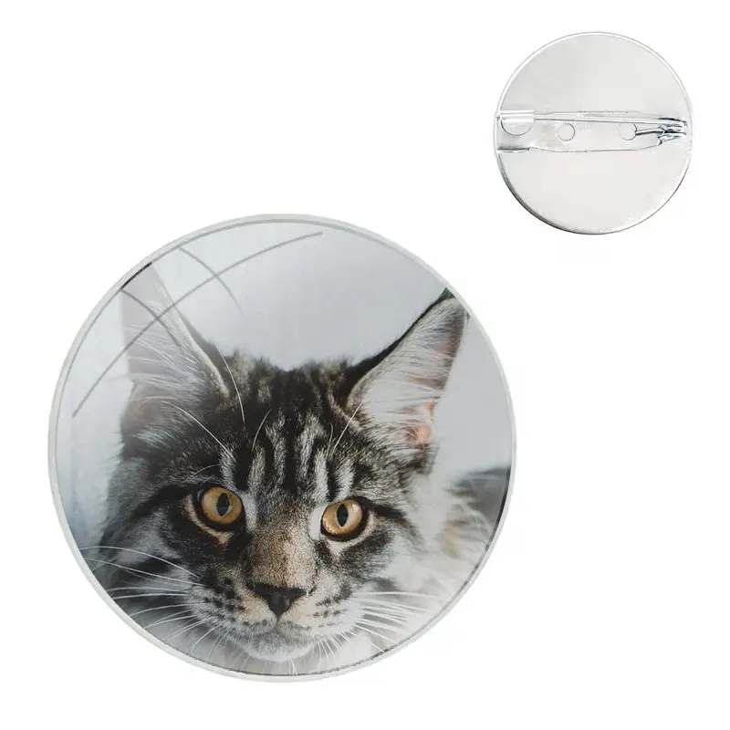 pet maine coon cat Badge Brooch Pin Accessories For Clothes Backpack Decoration gift