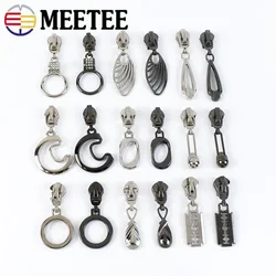 10Pcs 5# Zipper Sliders for Nylon Metal Resin Zips Tape Bag Zippers Head Clothes Zip Pull Repair Kits DIY Sewing Accessories