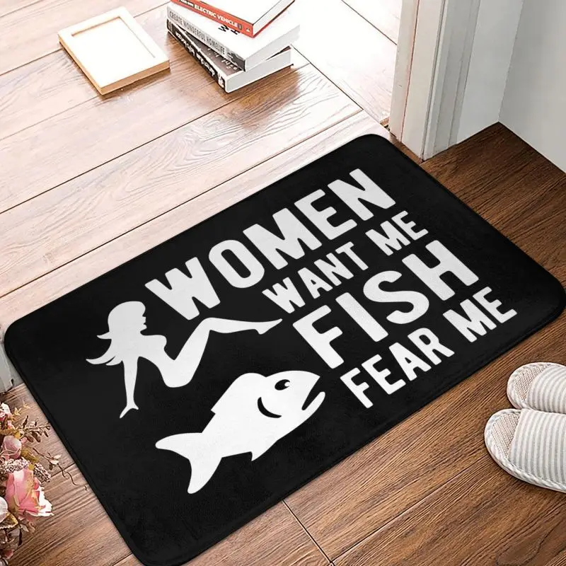 Custom Funny Fishing Quotes Front Door Floor Entrance Mats Indoor Bathroom Kitchen Fisherman Lover Doormat Balcony Carpet Rug