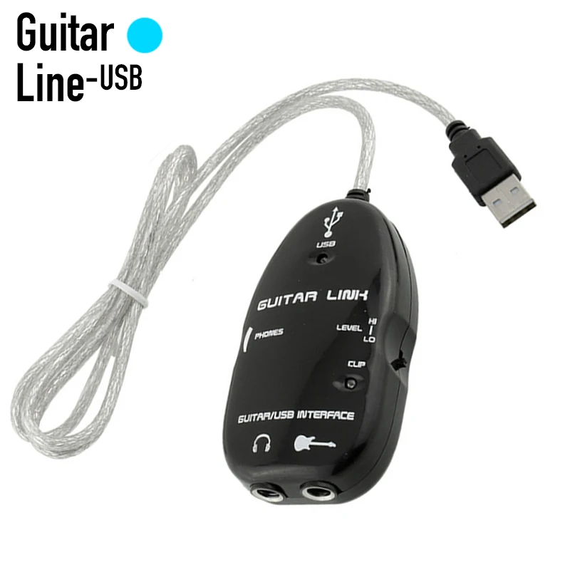 

USB Guitar Link Cable Music Audio Recording Adapter For PC-Guitar to USB Sound Player Sound Card Effector