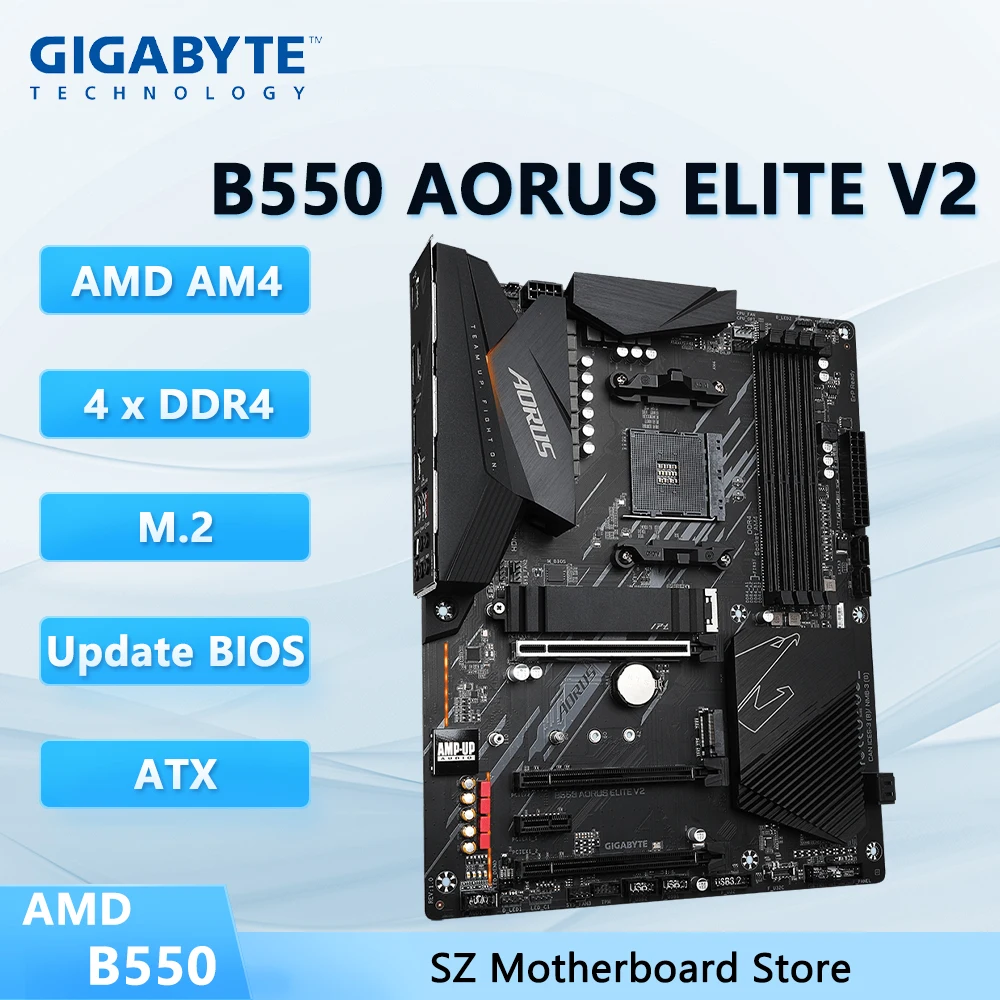 GIGABYTE B550 AORUS ELITE V2 AM4 motherboard ram ddr4 AMD B550 CPU