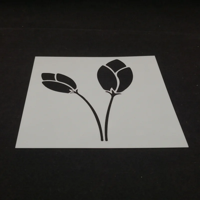 Flower Layering Stencils para Scrapbook, Modelo decorativo, DIY Album Pintura, Colorir e Embossing, Photo Album, 13 centímetros