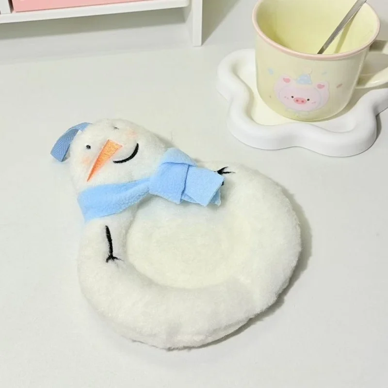 

Christmas Snowman Decoration Cute Cartoon Snowman with Cotton Insulation Coaster Fabric Kitchen Mat Desktop Decoration Gifts