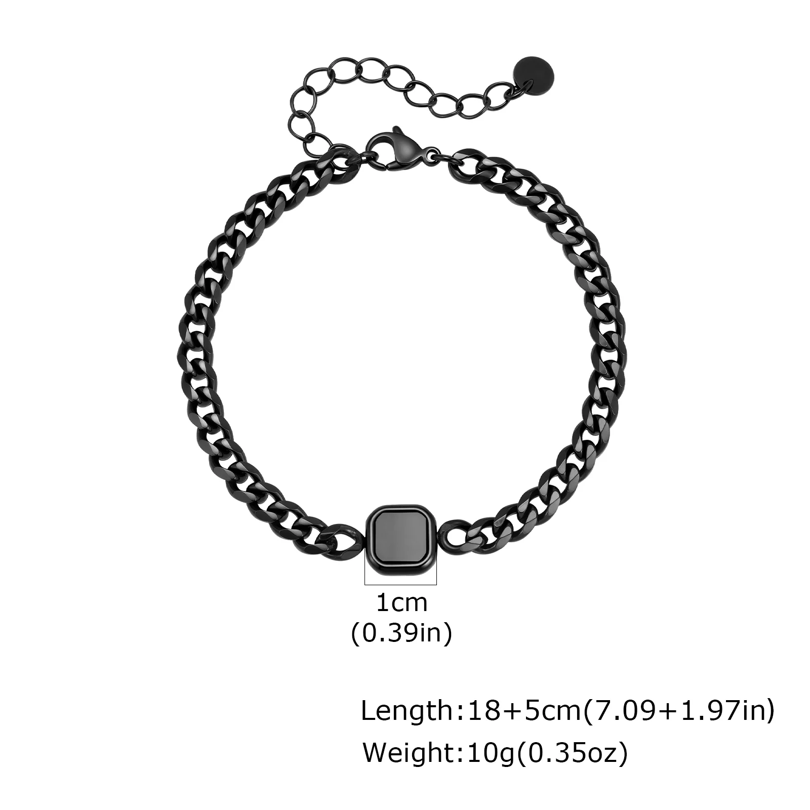 Trendiges Herrenarmband, kubanisches Kettenarmband aus Edelstahl, Schmuckgeschenk für Ehemann, BBF, Sohn