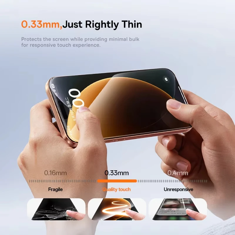 Baseus Tempered Glass for iPhone 16 15 Plus Screen Protector for iPhone 16 Pro Max High Definition Glass Cover Screen Protectors
