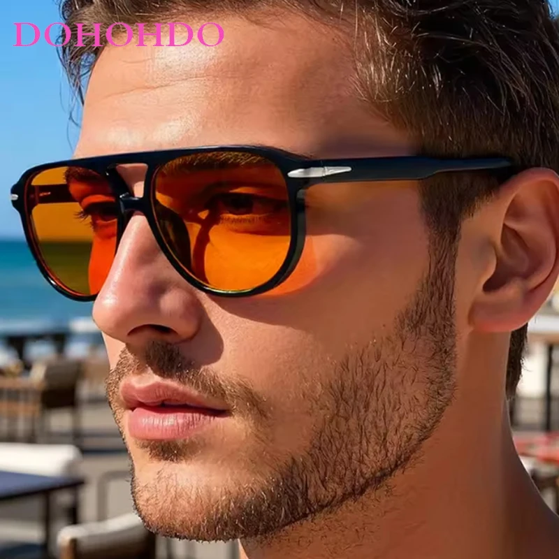 

Trendy Personality Rivets Decorate Pilot Sun Glasses Man Female Brand Designer Eyewear Summer Traveling Driving Shade Male UV400