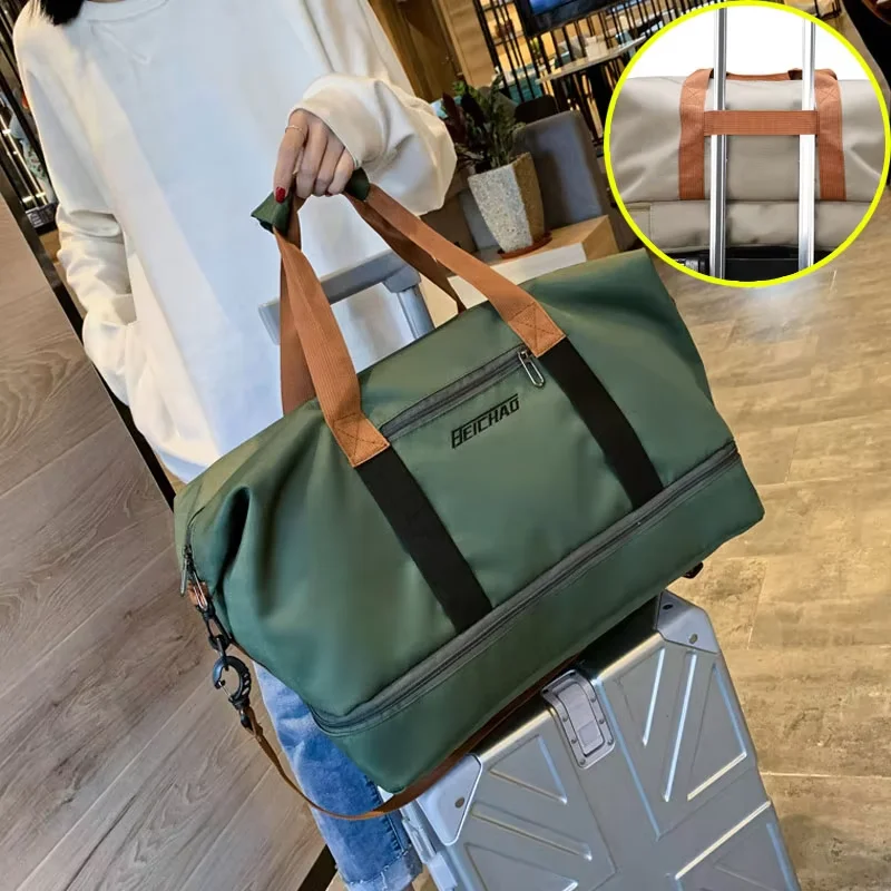 フィットネスバッグ 短距離荷物ポータブルトラベルバッグ ショルダーチェストチェストバッグ ハンドバッグ ハンドバッグ 防水機内持ち込みウィークエンドバッグ