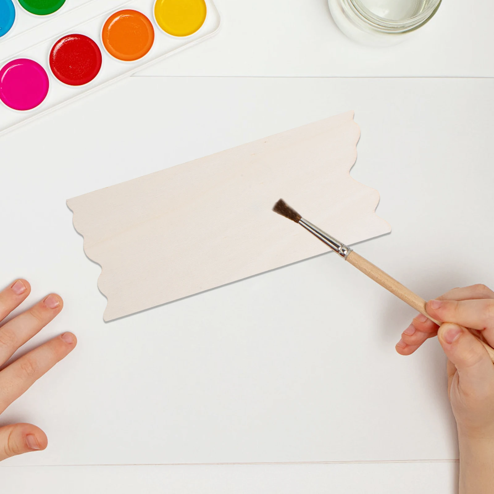 

24pcs Hang Tag Craft Board Unfinished Sign Craft Hanging Board Blank Decoration Diy Chips Plaque Store Sewing