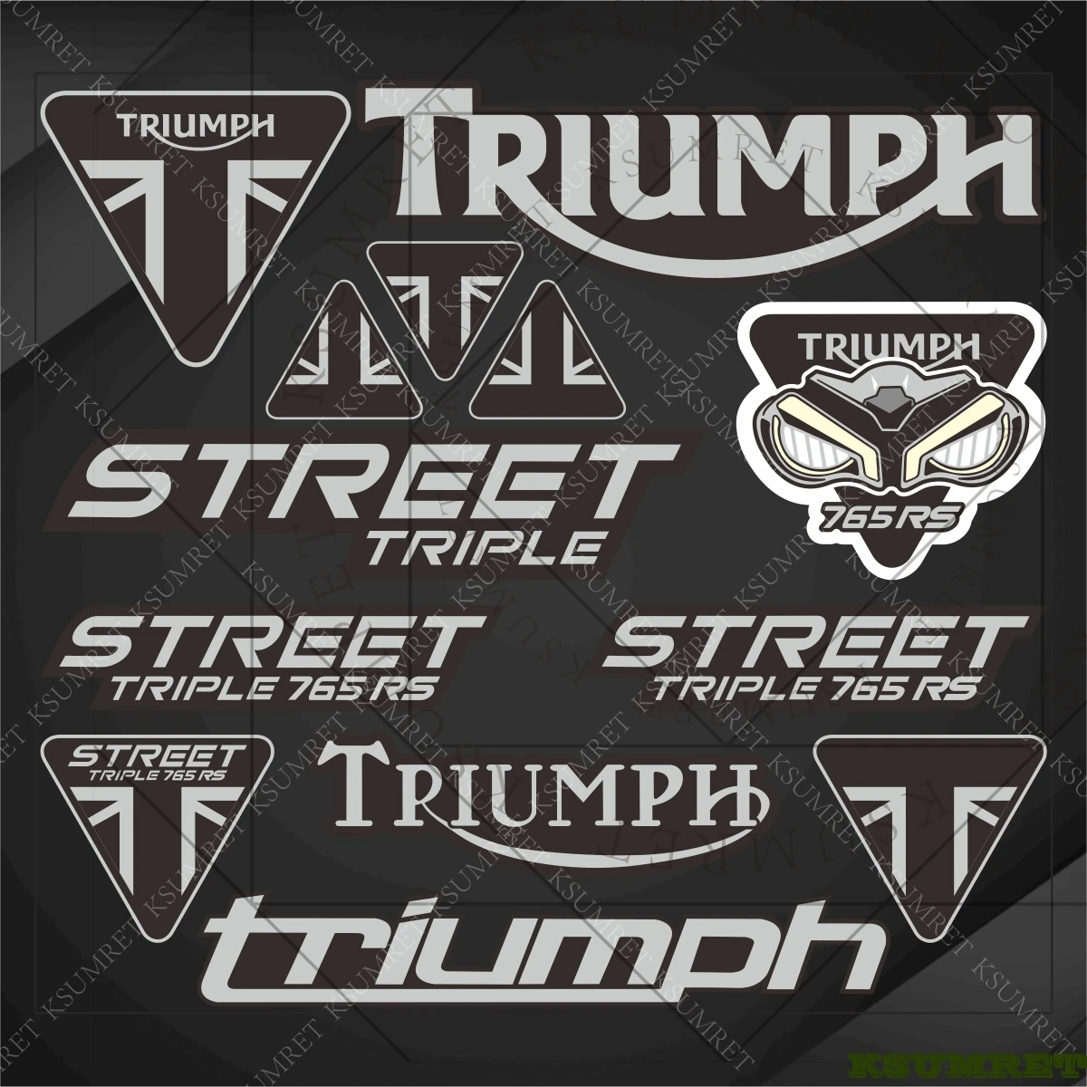 Vinyl For Triumph Motorcycle Stickers STREET TRIPLE 765 RS Accessories Logo Decal Tank Emblem Waterproof