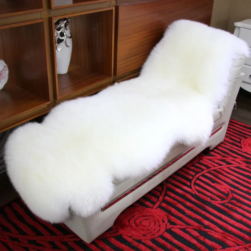 

Super Luxury Keep Warm Thicken Soft Shaggy 100% Real Sheepskin Wool Area Rugs and Carpet for Living Room Chair Cover Home Mats