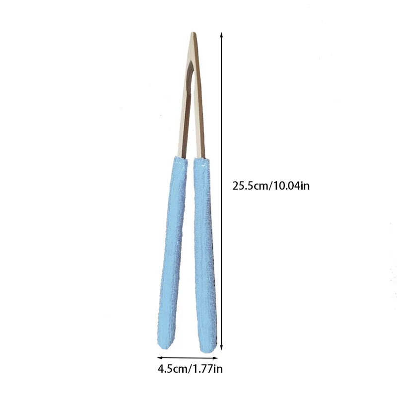 

1PCS Leaf Cleaning Tongs - Handheld Green Plant Cleaning Brush Bamboo Handle,Durable Bamboo Design for Efficient Leaf Removal