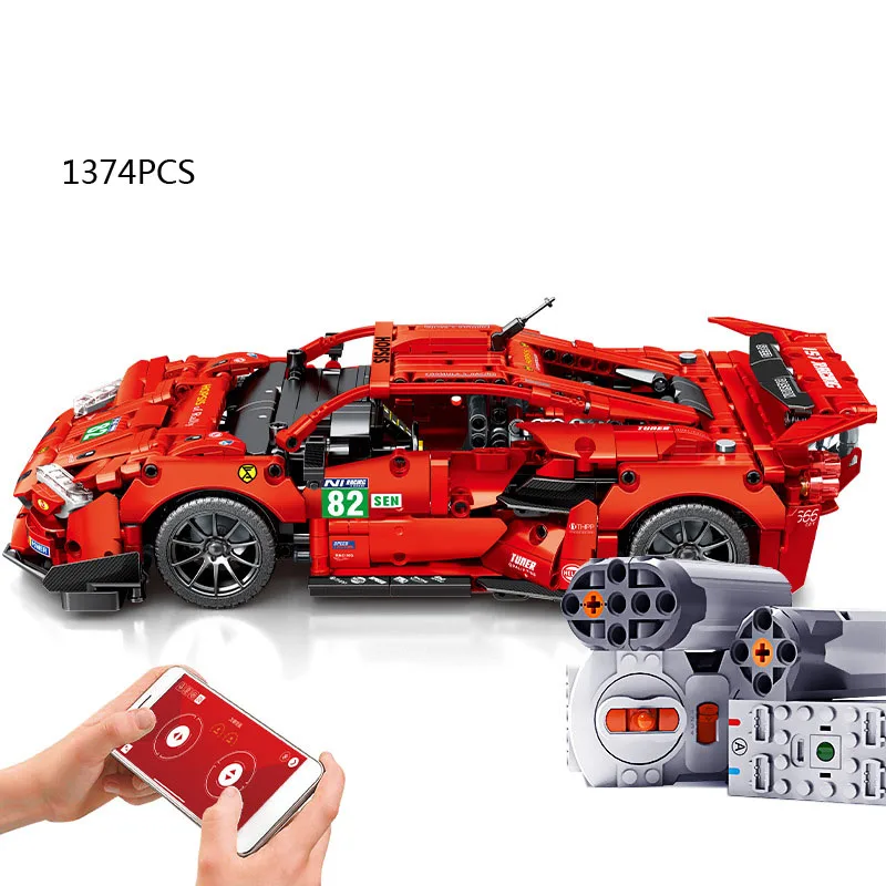 

Technical 1:14 Scale Radio 2.4ghz Remote Control Super Sport Car Italy Bull Essenza Scv12 Building Block Rc Vehicle Brick Toy