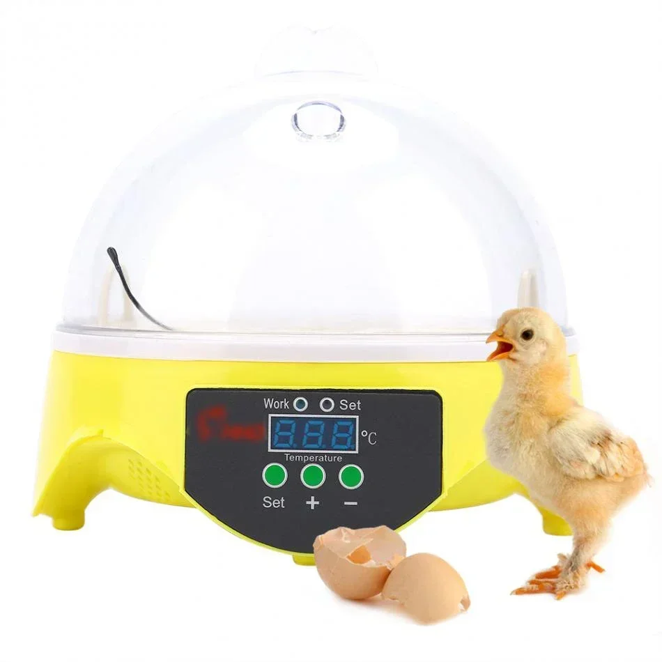 7 Eggs Capacity Incubator Brood Machine Mini Egg Incubator Chicken Duck Egg Hatcher Electronic Automatic Incubator Brooder Tools