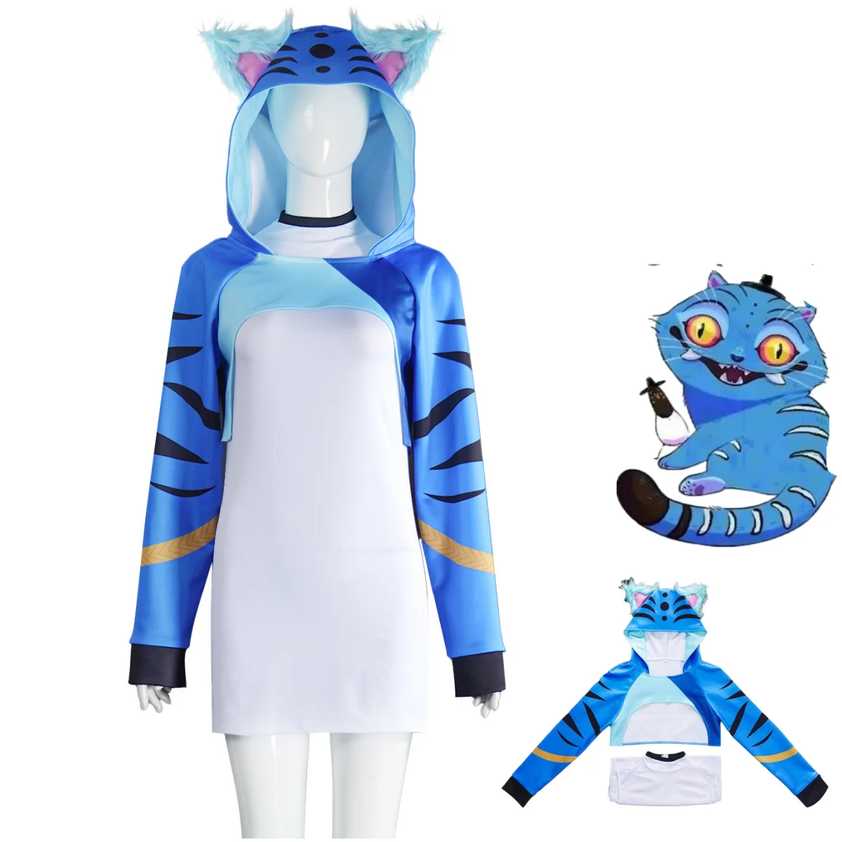 Аниме фильм KPop Rumi Mira Zoey косплей костюм тигр наряд толстовка для платья мужчина женщина сексуальный костюм на Хэллоуин Аниме фильм KPop Rumi Mira Zoey косплей костюм тигр наряд толстовка для платья мужчина женщина сексуальный костюм на Хэллоуин