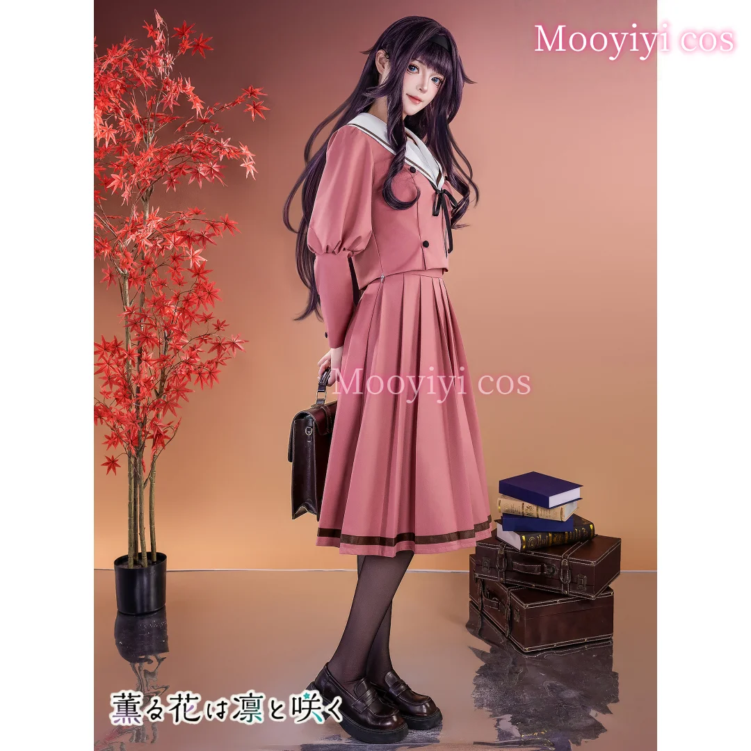

Недавно Waguri Kaoruko Косплей Костюм Аниме The Fragrant Flowers with Dignity В НАЛИЧИИ Женский Размер S-XL Симпатичная Юбка для колледжа
