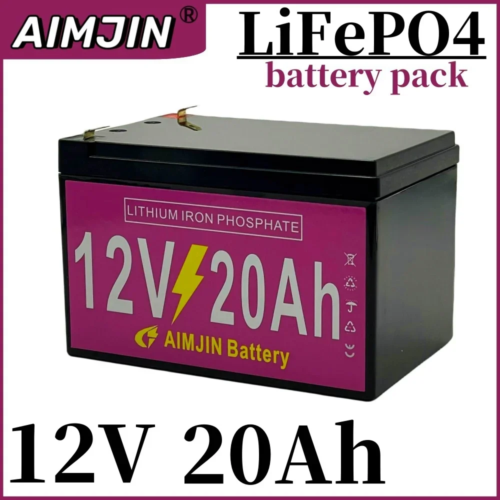 

2024 NEW 12V 20Ah LiFePO4 Battery Pack 12.8V 20Ah Lithium Iron Phosphate Battery for Boat Motor，motor home，camp