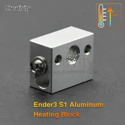 Ender3 S1 Heater Block High Quality Copper Plated/ Aluminum Heater Block For Ender 3 S1 CR-10 Smart Pro 3D Printer Hotend