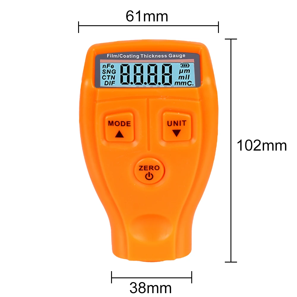 Car Paint Thickness Tester GM200 Automotive Test Tool Manual Paint Tool Auto Film Coating Thickness Gauge Meter With Backlight