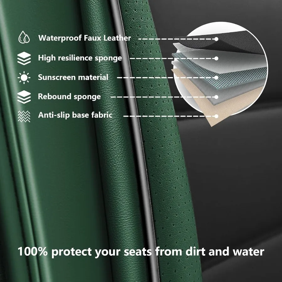 الجبهة مجموعة مقاعد السيارة يغطي ل زحل Vue 20022010 مقاوم للماء غطاء مقعد مقاوم للبقع قسط نابا الجلود مقعد حماة واي فاي