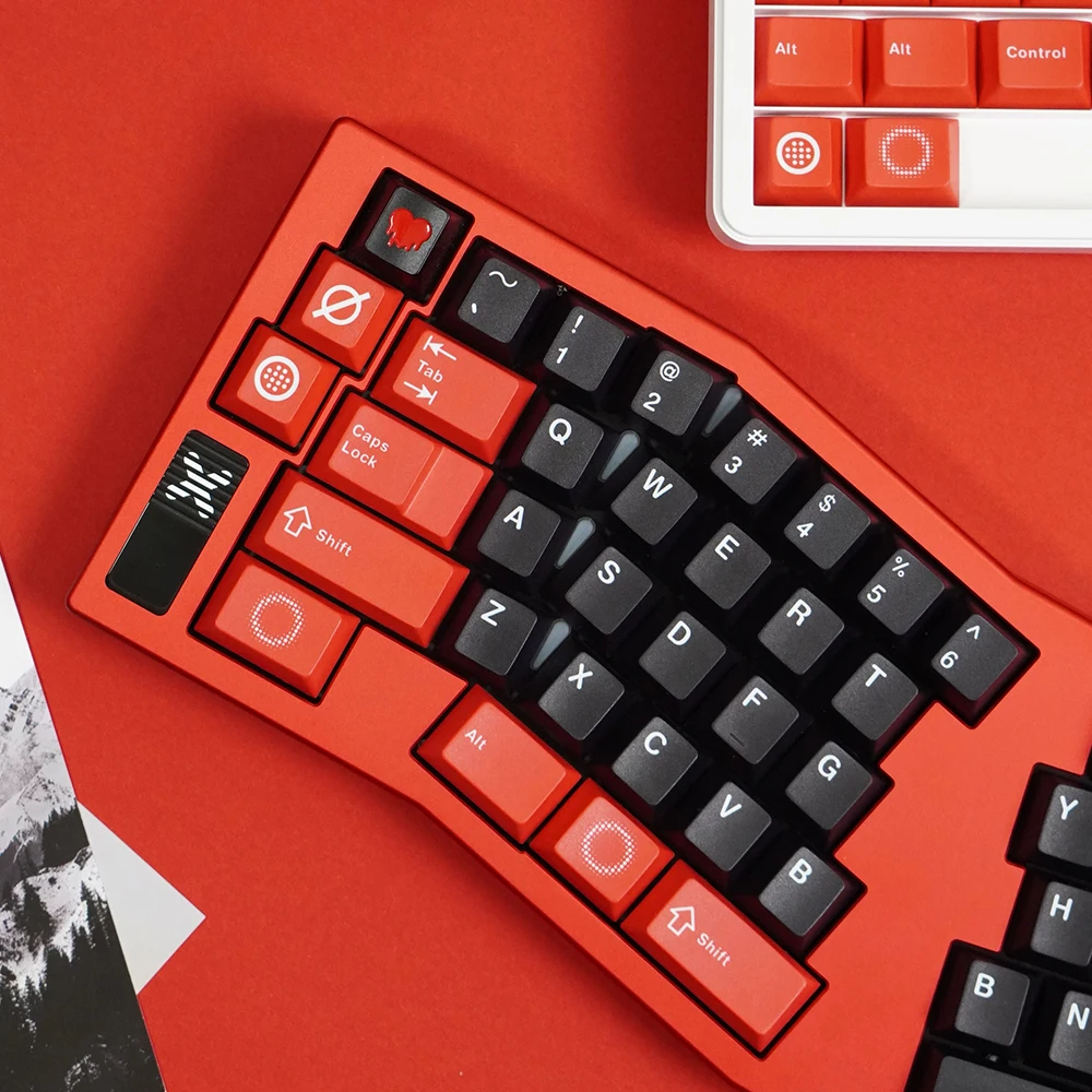 

Колпачки для клавиш FBB ORIC PBT Набор колпачков для клавиш с сублимационной краской Подходит для механических клавиатур с профилем 60%, 75%, 80%, 96 %, 100% вишня