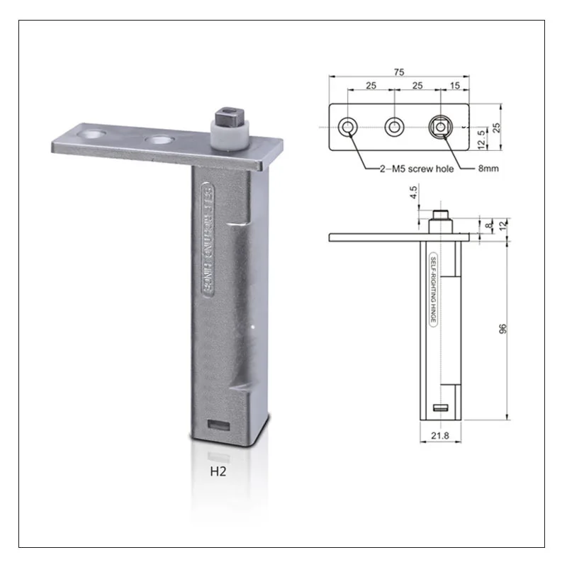 Refrigerator Door Accessories Rebound Automatic Door Closer   Hinge Positioning Freezer Door Shaft Stainless Steel Hinge