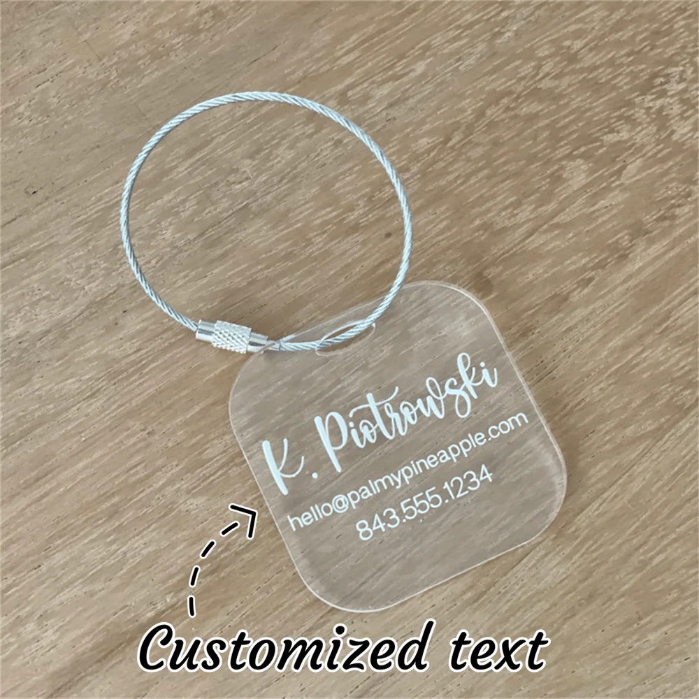 1PCS Custom Acrylic Luggage Tag Personalized Name Letter Address Number Mailbox Luggage Tag Travel Gift Customized Luggage Tag view 4