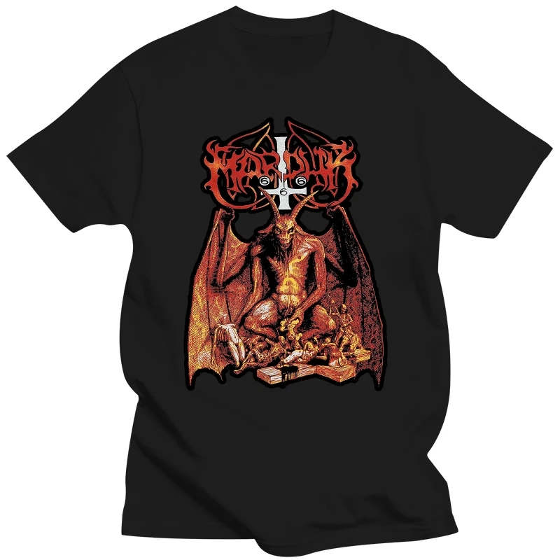 Marduk Men'S Demongoat T-Shirt Black Trendy Streetwear Tee Shirt