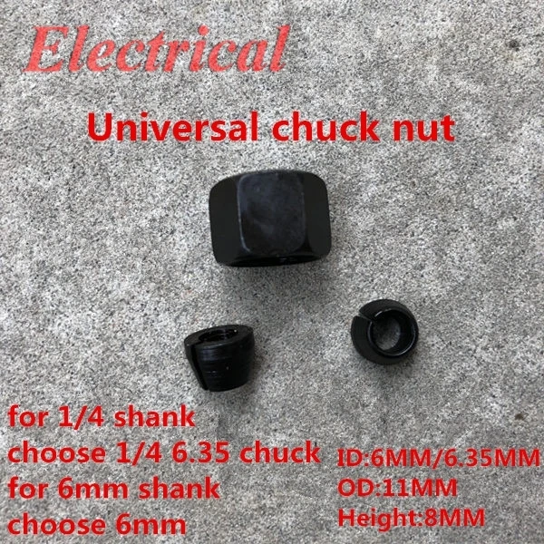COLLET CONE NUT Replacement for Makita 3703/3701 Woodworking trimming machine part 6mm 6.35(1/4") Chuck
