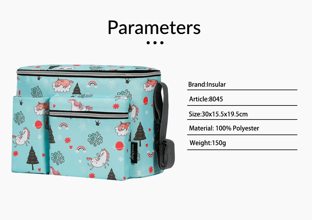 INSULAR Baby Diaper Bags Toddle Travel Packages Mommy Nappy Packs Stroller Buggy Pram Baskets For Bottle Cups Multi-functional