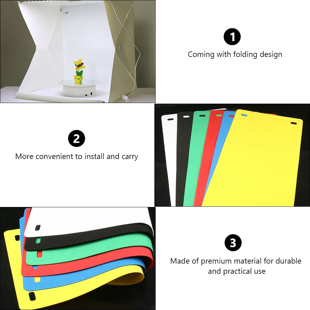 

Portable Folding Light Box Lighting Cube Tent Photography Studio Backdrops Mini Abs