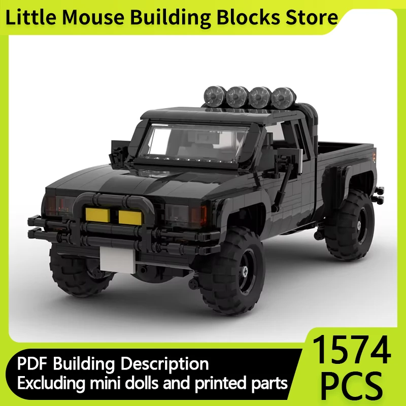 City Car Model MOC Building Bricks Speed Champion Pickup Truck Modular Technology Gifts Holiday Assemble Children Toys Suit