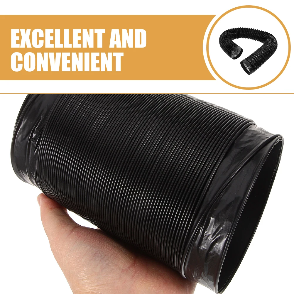 

Flexible Aluminum Duct Hose for Dryer Ventilation 150mmx1m Black PVC Tube Thickened Air Conditioner Exhaust Vent Kit