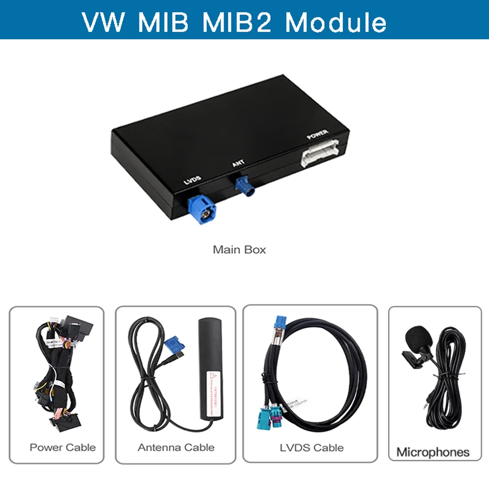 CARABC Wireless Carplay Android Auto Module Airplay AutoLink Mirror For VW Volkswagen MIB Skoda Octavia A5 Polo Golf 7 Passat B8