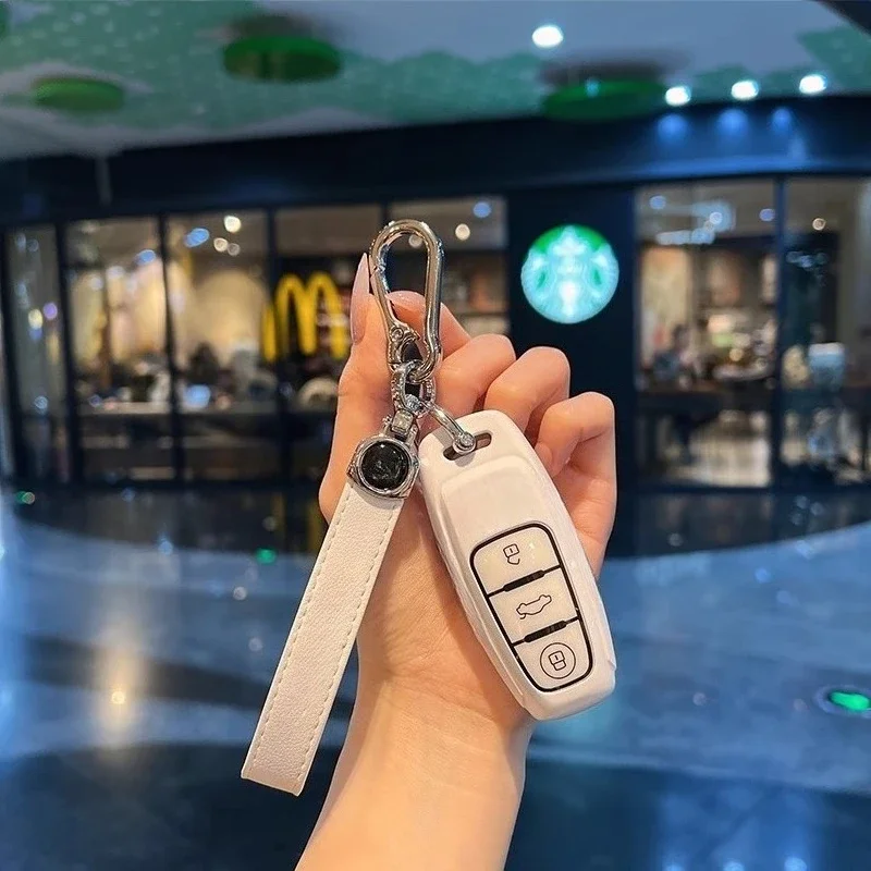 Alloy car key case remote control protective cover is suitable for Audi A6 S6 RS6 2018 2019 2020 2021 key cover accessories