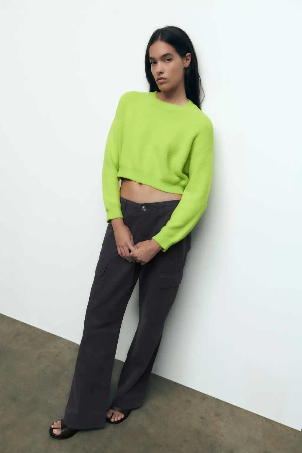 

Soft Touch ort Knitted Sweater Autumn Winter New Sle Women's Faion Sweet Sle round Ne Long Sve Regular Length