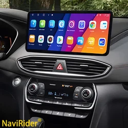 12.3inch Android 13 IPS Screen For HYUNDAI Santa Fe 2019 2020 2021 CarPlay Navigation Car Radio Multimedia Video Player Stereo