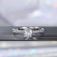 Huitan Wedding Band Eternity Rings Women Brilliant Round Zirconia Luxury Engagement Rings Thin Elegant Female Jewelry Drop Ship - Image 5