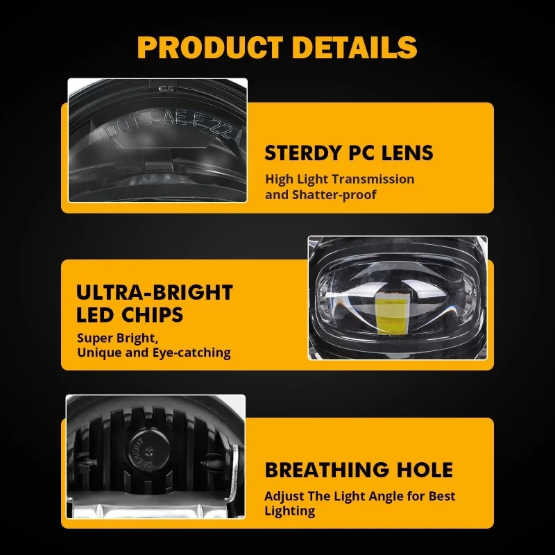 2Pcs Car Front  Bumper Driving Lights LED Fog Lamp For Chevy Tahoe Z71 2001-2006/Chevrolet Suburban Z71 2001-2006 - view 3