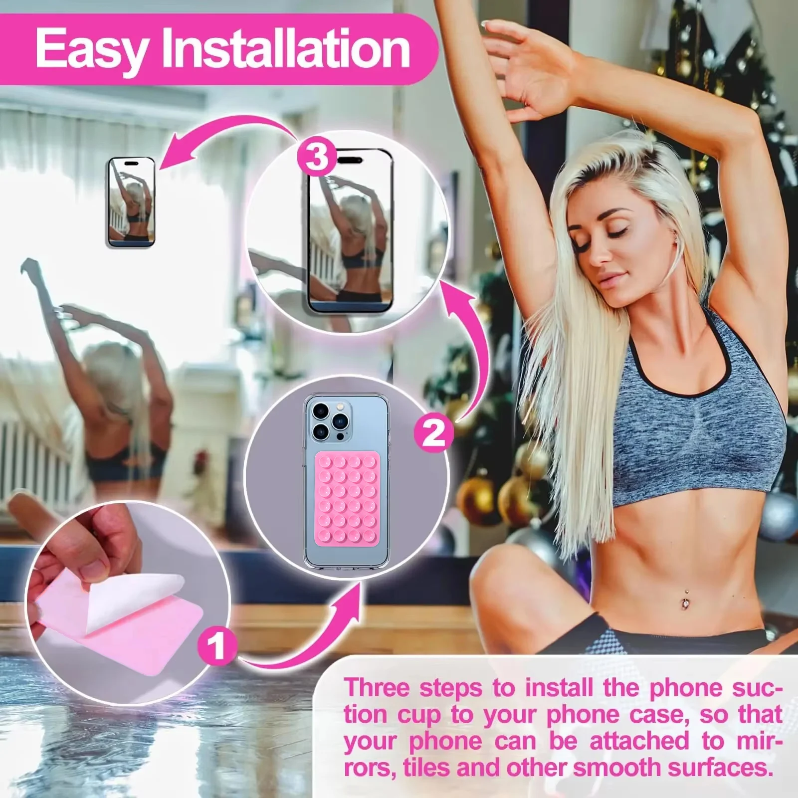 シリコーン吸盤透明電話ケースポコ X6 X5 X4 X3 M6 プロ F4 C65 滑り止め片面ケースマウントバックステッカー